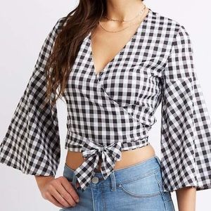 Charlotte Russe Gingham crop top